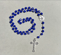 Handmade Faceted Traditional Catholic Rosary - Blue #1