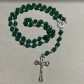 Handmade Faceted Traditional Catholic Rosary - Emerald