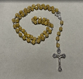 Handmade Faceted Traditional Catholic Rosary - Gold Sparkles