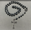Handmade Faceted Traditional Catholic Rosary - Gray