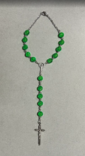 Handmade Faceted Catholic Rosary - Modern Design for Cars - Green #2