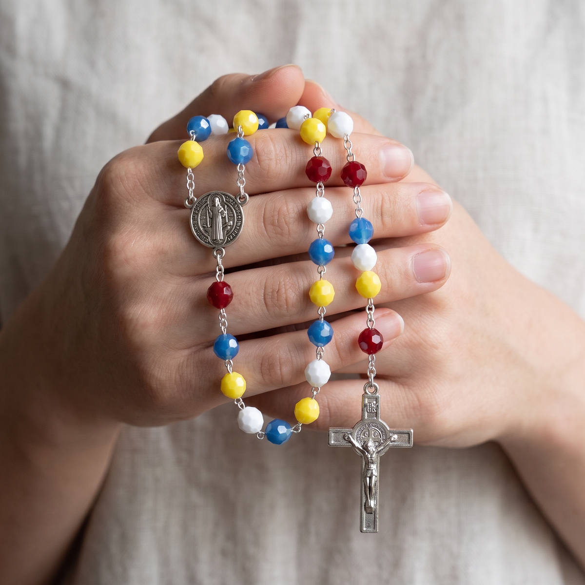 Handmade Faceted Traditional Catholic Rosary - Denver Nuggets