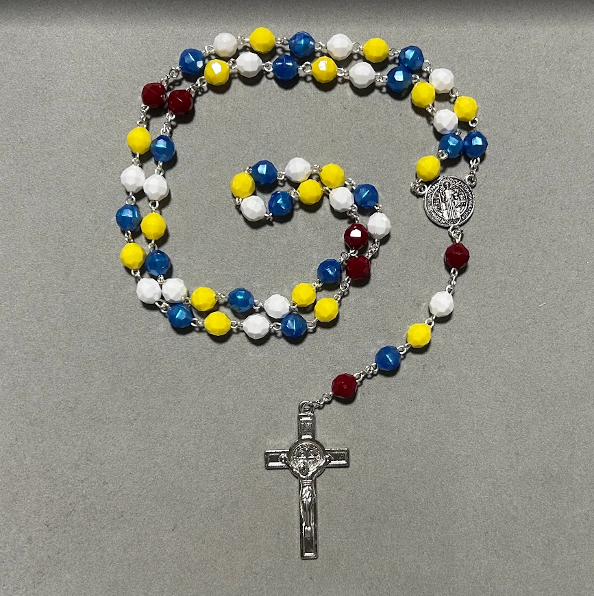 Handmade Faceted Traditional Catholic Rosary - Denver Nuggets