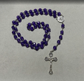 Handmade Faceted Traditional Catholic Rosary - Purple #2