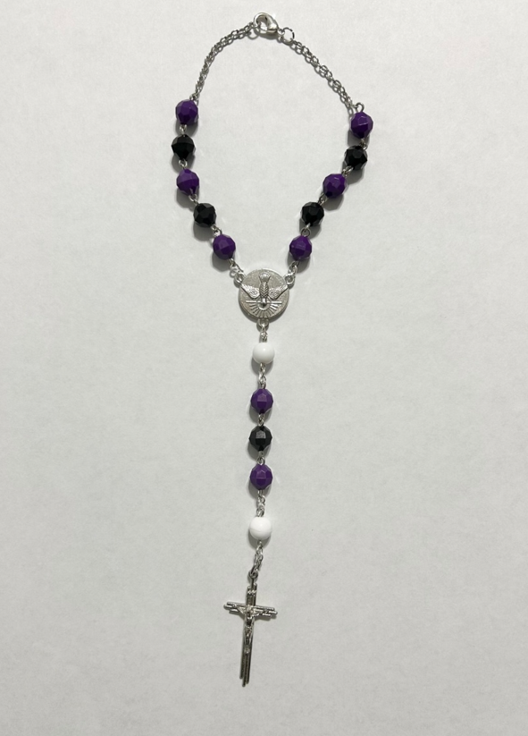 Handmade Faceted Catholic Rosary - Modern Design for Cars - Colorado Rockies