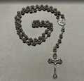 Handmade Traditional Catholic Rosary - Round Silver