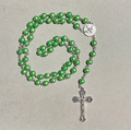 Handmade Pearl Style Traditional Catholic Rosary - Spring Green