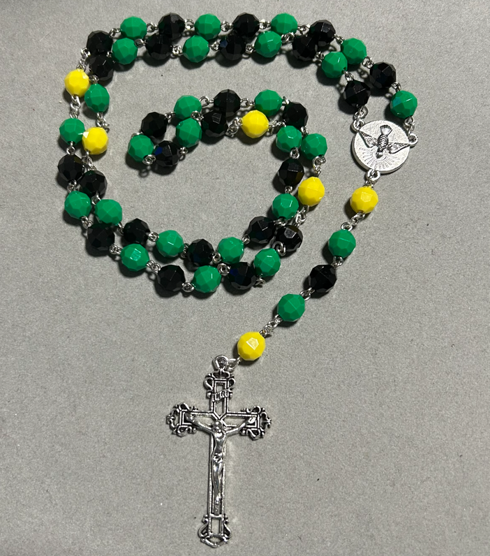 Handmade Faceted Traditional Catholic Rosary - United States Army