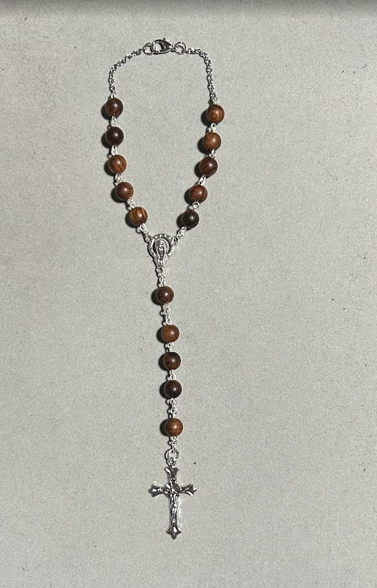 Handmade Wood Catholic Rosary - Modern Design for Cars - Wooden #2