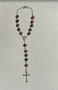 Handmade Wood Catholic Rosary - Modern Design for Cars - Wooden #2