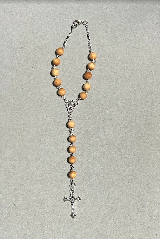 Handmade Wood Catholic Rosary - Modern Design for Cars - Wooden #4