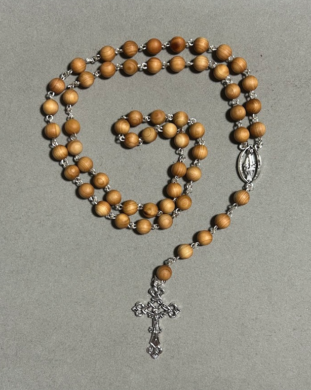 Handmade Wood Traditional Catholic Rosary - Wooden #4