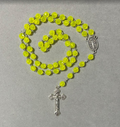 Handmade Faceted Traditional Catholic Rosary - Yellow #2
